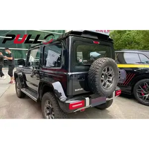 SUZUKI Jimny için 19-22 ila G63 AMG gövde kiti ön ve arka tampon grille hood çamurluklar kaşları farlar kuyruk lambaları yan pedallar