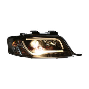 Aggiornamento al nuovo faro anteriore modificato stile Angel Eyes per fari a strisce LED Audi <span class=keywords><strong>A6</strong></span> luci anteriori da <span class=keywords><strong>1997</strong></span> a 2000 anni - Product Image 3