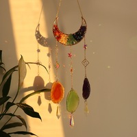 Attrape-rêves et attrape-soleil en cristal, style arbre de vie, modèle haut de gamme, pour intérieur, avec carillons éoliens, collection transfrontalière