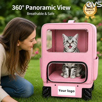 Poussette intelligente pour animaux de compagnie OVS Tracker Mesh, grande capacité, silencieuse, innovante, moderne, stable, avec suivi automatique et télécommande