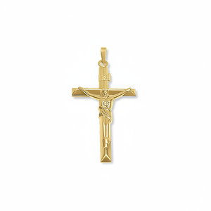 Ciondolo croce d'oro con Cristo ideale per il primo Comunion - Product Image 2