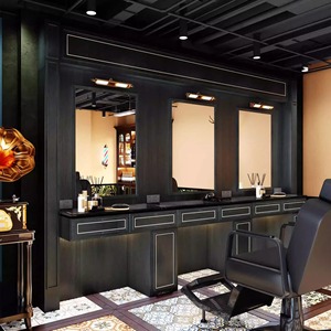 Miroir de Barbier Rétro en Bois pour Salon de Coiffure, Miroir Simple ou Double Face, sur Pied ou sur Table, pour Coupe de Cheveux et Permanente - Product Image 2