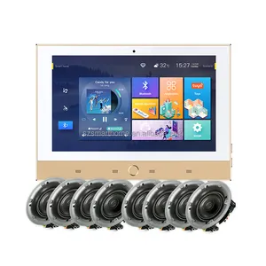 8 Kanaal Muziek Versterker Smart Home Wifi-Ontvanger Met 7 Inch Touchscreen 25W Bluetooth Draadloze Muur Eindversterker Fob Refe