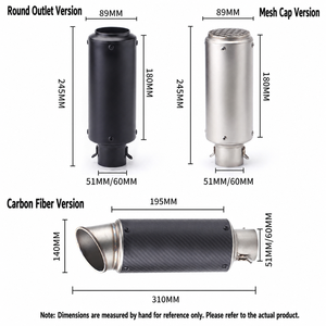 51MM 60MM Universal Motorcycle Exhaust Muffler Moto <b>Dirt</b> Bike <b>Scooter</b> Exhaust DB Killer for Bws PCX125 Z800 Z900 R6 DaJiKan - Product Image 2