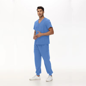 Ensemble d'uniformes médicaux extensibles de haute qualité à manches courtes pour femmes, idéal pour les professionnels de la santé et les spas - Product Image 5