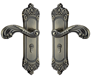 Ensemble de poignées de porte anti-effraction pour salle de bain, chambre, villa, hôtel, en zinc, moderne, facile à installer, best-seller - Product Image 1