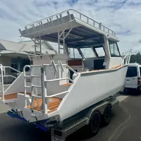 Bateau de pêche en aluminium de luxe Gospel Boat 770W avec moteur hors-bord pour la pêche au thon et les sports nautiques en mer