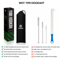Perlengkapan Pembersih Hookah Yimi Premium, Sikat Pembersih Botol Shisha, Bola Pembersih Hookah dengan Tas Penyimpanan
