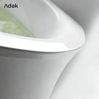 Baignoire d'angle autoportante de massage, en acrylique portable, avec drain, écologique, garantie 5 ans, nettoyage facile, trempage profond, pour intérieur