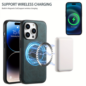 Custodia <span class=keywords><strong>per</strong></span> telefono cellulare <span class=keywords><strong>in</strong></span> <span class=keywords><strong>pelle</strong></span> con ricarica Wireless di lusso <span class=keywords><strong>per</strong></span> <span class=keywords><strong>iPhone</strong></span> 16 15 Pro Max 14 13 12 <span class=keywords><strong>11</strong></span> - Product Image 3