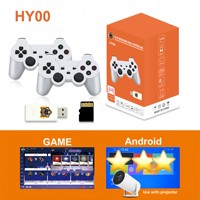 HY00 Console de jeu sans fil pour deux joueurs, projecteur d'arcade Android pour TV domestique avec prise US, prend en charge le format CPS - Plug and Play