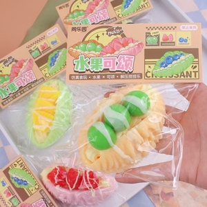 Juguete Antiestrés de Croissant, Squishy de PU con Forma de Pan y Frutas, Decoración para Restaurantes, para Niños y Niñas, Alivio del Estrés - Product Image 3