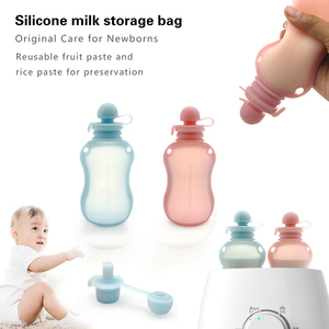 Bolsa de Almacenamiento de Leche Materna de Silicona de Grado Alimenticio, Botella Reutilizable para Almacenamiento de Alimentos para Bebés, Bolsa de Almacenamiento de Silicona de Grado Alimenticio - Product Image 5