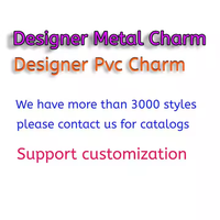 Nouveaux charms pour chaussures imprimés UV, motifs papillons, accessoires de décoration personnalisés avec logo, DIY, épingles pour chaussures, charms en PVC pour sabots de créateur