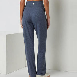 Pantalones Jogger Deportivos de Cintura Alta para Mujer, Casuales, de Spandex y Algodón, Lisos, para Gimnasio y Fitness, Venta al Por Mayor - Product Image 3