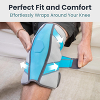Paquete de 3 Compresas de Gel Reutilizables para Dolor de Rodilla, Compresa de Hielo Ajustable para Rodillas, Reemplazo Postoperatorio, Dolor de Artritis, Precio de Fábrica