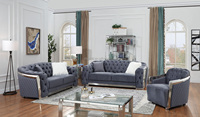 Canapé modulaire contemporain rembourré pour projets résidentiels, sièges sectionnels en tissu sur mesure, fourniture d'usine OEM