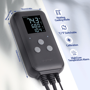 15a eu प्लग डिजिटल थर्मोस्टेट ग्रीन कलर वाटरप्रूफ तापमान नियंत्रक ग्रीनहाउस गर्मी चटाई के लिए प्लास्टिक ओएम - Product Image 2