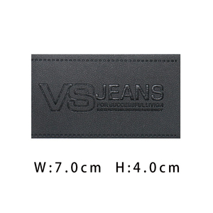 ZENOS Rectangular Leather <b>Patches</b> Embossed Jeans Fashion Classic <b>Sew</b>-<b>On</b> Labels for Clothing - Product Image 6