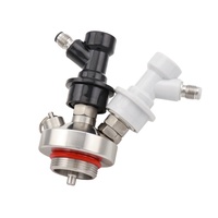 Mini-distributeur de fût à Double bille en acier inoxydable, connecteur de bière à raccord rapide avec système Co2 pour la culture de fût de bière
