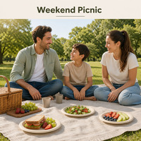 Assiettes jetables en bagasse fabriquées en Chine, assiettes en papier compostables en gros, 100 % biodégradables