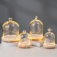 Fleur éternelle couvercle en verre créatif maison blocs de construction boîte aveugle aromathérapie conservé ornements de bureau objets décoratifs
