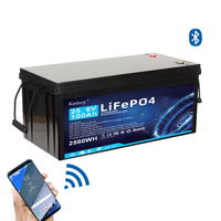Batterie LiFePO4 Kamcy 25,6 V 100 Ah-200 Ah à décharge profonde, alimentation directe usine, système de stockage d'énergie domestique personnalisé OEM