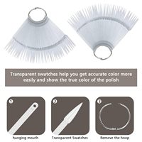 Support de présentation de couleur d'ongles en forme d'éventail long et fin pour la présentation de vernis à ongles en gel, outils professionnels pour les étudiants en manucure et les professionnels du nail art
