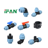 Raccords de compression IFAN AS/NZS 4130 pour tuyaux HDPE d'irrigation, pour l'alimentation en eau