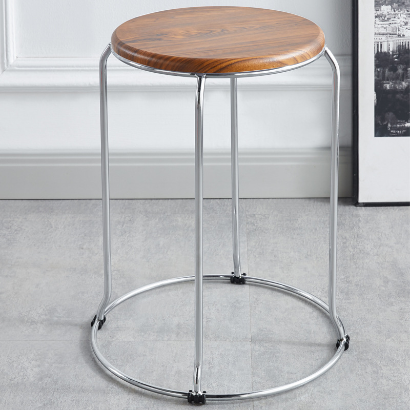 Café marrón - 10mm - cuatro postes - veta de madera marrón - 45 cm de alto