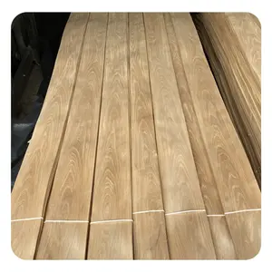Potongan datar populer 0.5Mm Elm lembaran Veneer kayu Elm Cina kayu lapis Veneer untuk pintu