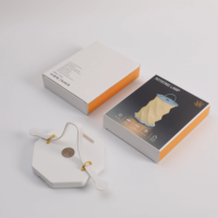 Échantillon gratuit Lampe de nuit rotative à LED blanche rechargeable à main personnalisée à lumière chaude Lampe en papier pliable Cadeaux promotionnels de l'entreprise