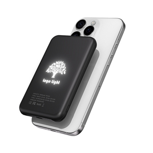 5000mAh Quà tặng khuyến mại Alibaba Nhà cung cấp vàng sản phẩm mới với 2USB cổng tùy chỉnh Glowing Logo Ultra Slim ngân hàng điện - Product Image 1