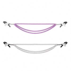 Pinzas Metálicas para Pezones con Cadena, Restricción de Senos, Bondage, Coqueteo, Clip para Clítoris, para Hombre y Mujer - Product Image 4