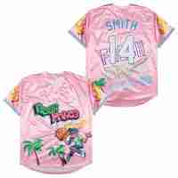 Jersey Baseball Bordir Sublimasi Jahitan Fashion Street Custom Pakaian Olahraga OEM Black Smith Pria Remaja Kaos Softball