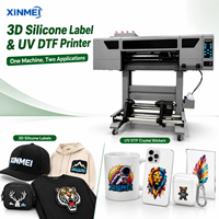 Imprimante d'étiquettes 3D TPU à transfert thermique XINMEI avec tête I3200 automatique pour l'impression de vêtements de sport et de textiles
