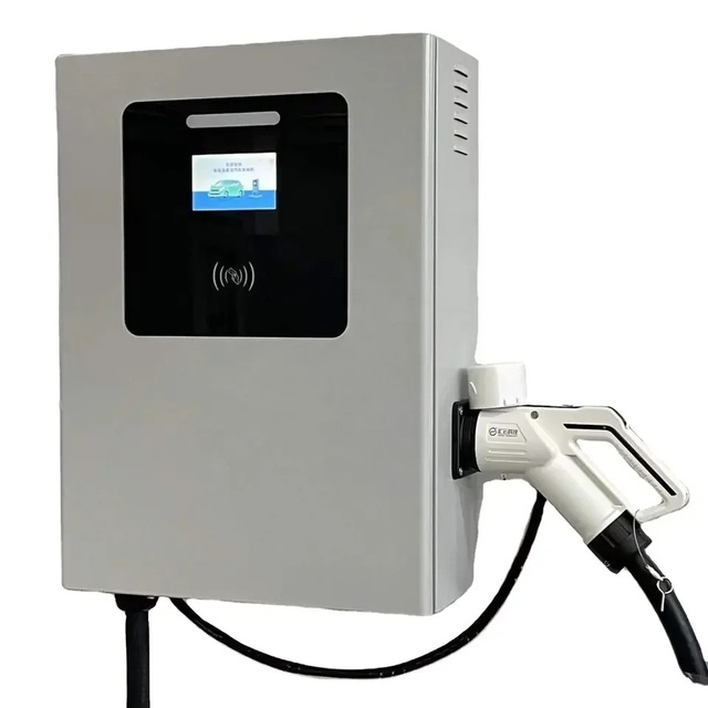Wall-Mounted New Energy 30Kw DC Charging Station Car Ev Station 5m Cable 32A Rated Scan Code Swipe Card Dedicated Wallbox