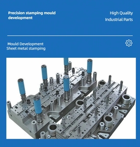 Oem Custom <strong>Progressive</strong> Mould <strong>Stamping</strong> Tool Concrete Forming Piercing Blanking Deburr Bending Embossing <strong>Dies</strong> Sets SKD11 Material - Product Image 2