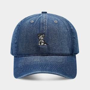 Gorras de Béisbol de Mezclilla Lavada de Moda de Verano para Hombres y Mujeres, Gorra Deportiva con Bordado de Cachorro de Dibujos Animados Retro Personalizada - Product Image 4