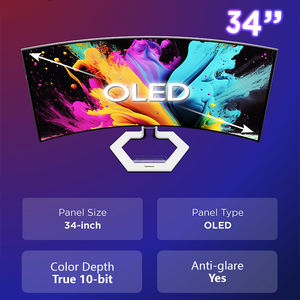 Moniteur de jeu incurvé <span class=keywords><strong>Lenovo</strong></span> Legion PRO 34WD 34 pouces, écran OLED WQHD 240 Hz 0,03 ms, HDMI+DP+USB, 98,5% DCI-P3 - Product Image 3