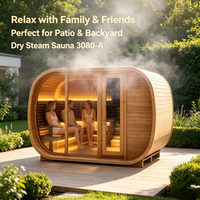 Grande cabine de sauna en bois massif, sauna sec à infrarouge en bois de cèdre/hemlock/épicéa pour centres de bien-être, salles de sport commerciales
