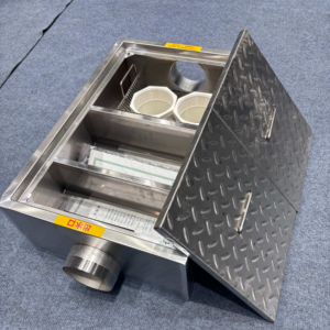 Séparateur de graisse et d'eau par gravité en acier inoxydable 304 avec sortie DN100 pour cuisine commerciale, graisse alimentaire - Product Image 1