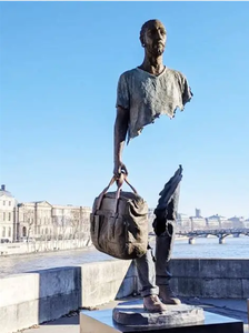 Increíble Escultura de Bronce del Viajero <span class=keywords><strong>Bruno</strong></span>, Estatua de Bronce de Tamaño Real en Pie, en Venta - Product Image 5