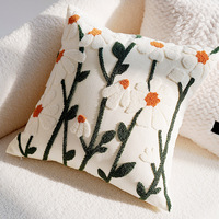 Offres Spéciales en gros brodé coton toile housse de coussin décoratif maison oreiller couvre pour canapé