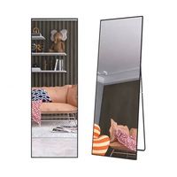 Nouveau miroir mural décoratif sur pied en métal vintage personnalisé, grand format, avec éclairage LED intégré, pour dressing et salon contemporain