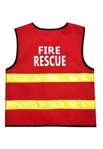 Costume de pompier pour enfant Ecowalson, inspiré des films et séries télévisées, <span class=keywords><strong>rouge</strong></span>, pour garçon, Noël, polyester. - Product Image 2
