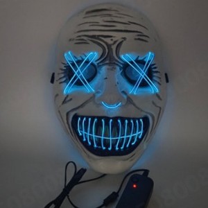 <span class=keywords><strong>HLC</strong></span> ODM & OEM Masque de démon à sourire effrayant et yeux terrifiants, masque intégral d'horreur pour Halloween, idéal pour les fêtes cosplay et les boîtes de nuit - Product Image 3