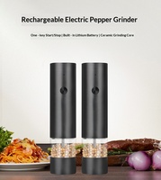 Ensemble moulin à sel et à poivre rechargeable USB de qualité supérieure, moulin à épices automatique avec lumière LED pour la cuisine, le barbecue, cadeau