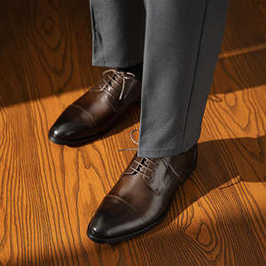 Chaussures habillées en cuir pour hommes avec lacets, chaussures de bureau formelles décontractées, chaussures plates, chaussures Oxford, chaussures de mariage à bout pointu - Product Image 6