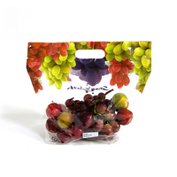 Sac gonflable d'emballage de raisin en plastique personnalisé sac en plastique debout en forme de fruit de raisin cerise refermable sac en plastique Ziplock sac de guichet supérieur